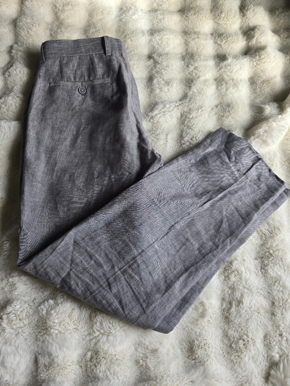 Bar III Men's Gray Linen Suit Set (Jacket 42RPants 3232) - Picture 4 of 9